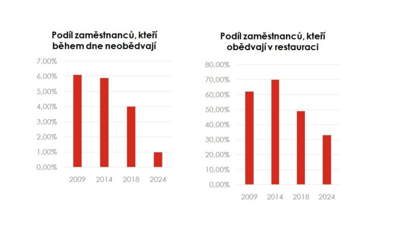 Obědváme častěji, ale nezdravěji. Průzkum srovnal stravování Čechů za posledních 10 let